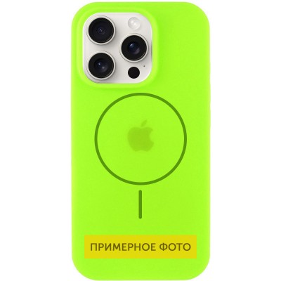 Чохол Silicone Case Full Protective (AA) with MagSafe для Apple iPhone 14 (6.1") Салатовий / Neon green Чохол Silicone Case Full Protective (AA) with MagSafe для Apple iPhone 14 (6.1") Салатовий / Neon green