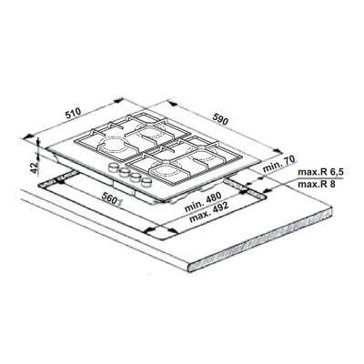 Вбуд. поверхня WHIRLPOOL GOFL629S Вбуд. поверхня WHIRLPOOL GOFL629S