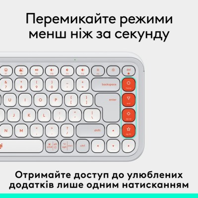 Клавіатура LOGITECH POP ICON KEYS - OFF WHITE - US INT'L (L920-013072) Клавіатура LOGITECH POP ICON KEYS - OFF WHITE - US INT'L (L920-013072)