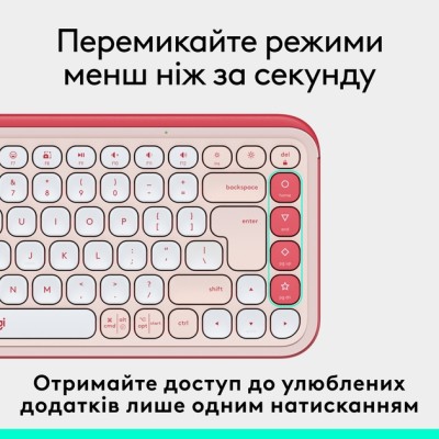 Клавіатура LOGITECH POP ICON KEYS - ROSE - US INT'L (L920-013073) Клавіатура LOGITECH POP ICON KEYS - ROSE - US INT'L (L920-013073)