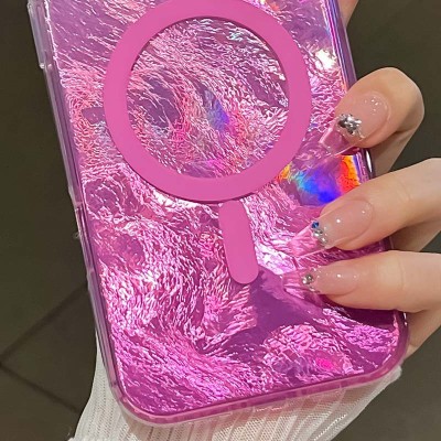 Чохол TPU Shiny Mountain (MagFit) для Apple iPhone 16e (6.1") Pink Чохол TPU Shiny Mountain (MagFit) для Apple iPhone 16e (6.1") Pink