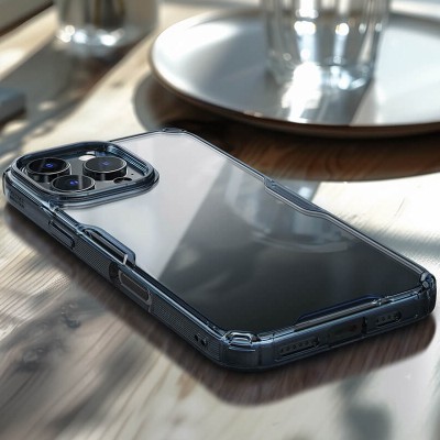 TPU чохол Nillkin Nature Pro Series для Apple iPhone 16 Pro Max (6.9") Синій (прозорий) TPU чохол Nillkin Nature Pro Series для Apple iPhone 16 Pro Max (6.9") Синій (прозорий)