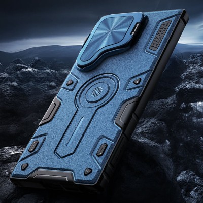 TPU+PC чохол Nillkin CamShield Armor Prop для Samsung Galaxy S24 Ultra Blue