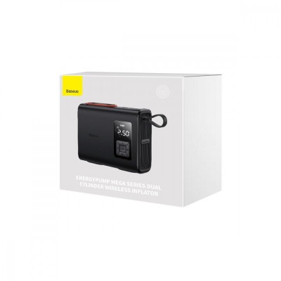 Автомобільний Насос Baseus Mega EnergyPump Series Dual Cylinder Wireless (CRNL060001) Black