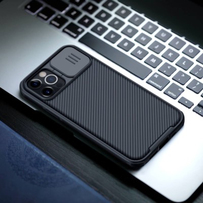 Карбоновая накладка Nillkin Camshield (шторка на камеру) для Apple iPhone 12 Pro / 12 (6.1") Черный / Black Карбоновая накладка Nillkin Camshield (шторка на камеру) для Apple iPhone 12 Pro / 12 (6.1") Черный / Black