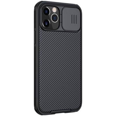 Карбоновая накладка Nillkin Camshield (шторка на камеру) для Apple iPhone 12 Pro / 12 (6.1") Черный / Black Карбоновая накладка Nillkin Camshield (шторка на камеру) для Apple iPhone 12 Pro / 12 (6.1") Черный / Black