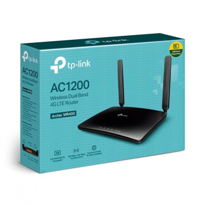 Точка доступу з функцією маршрутизації, мережеве обладнання 1200MBPS 10/100M 4P DUAL BAND ARCHER MR400 TP-LINK
