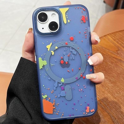 Чехол TPU+PC Flush with MagSafe для Apple iPhone 13 (6.1") Dark blue Чехол TPU+PC Flush with MagSafe для Apple iPhone 13 (6.1") Dark blue