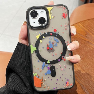 Чехол TPU+PC Flush with MagSafe для Apple iPhone 14 (6.1") Titanium black Чехол TPU+PC Flush with MagSafe для Apple iPhone 14 (6.1") Titanium black