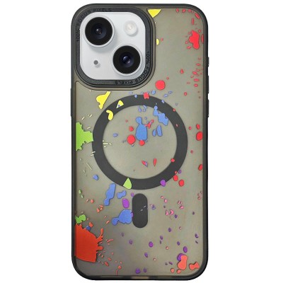 Чехол TPU+PC Flush with MagSafe для Apple iPhone 15 (6.1") Titanium black Чехол TPU+PC Flush with MagSafe для Apple iPhone 15 (6.1") Titanium black
