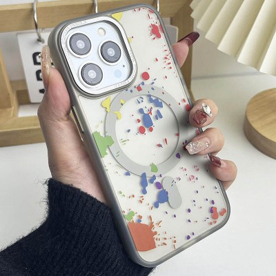 Чехол TPU+PC Flush with MagSafe для Apple iPhone 15 Pro Max (6.7") Titanium grey Чехол TPU+PC Flush with MagSafe для Apple iPhone 15 Pro Max (6.7") Titanium grey