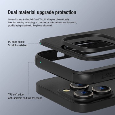 Чохол Nillkin Matte Magnetic Pro для Apple iPhone 15 Pro (6.1") Чорний / Black Чохол Nillkin Matte Magnetic Pro для Apple iPhone 15 Pro (6.1") Чорний / Black