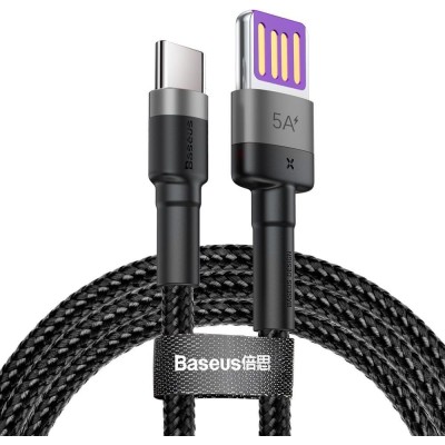 Кабель Baseus USB to Type-C 40W 1m (CATKLF-PG1) сіро/чорн