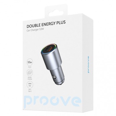 АЗП Proove Double Energy Plus 53W (USB + Type-C) (ACDE53110004) Metal Gray