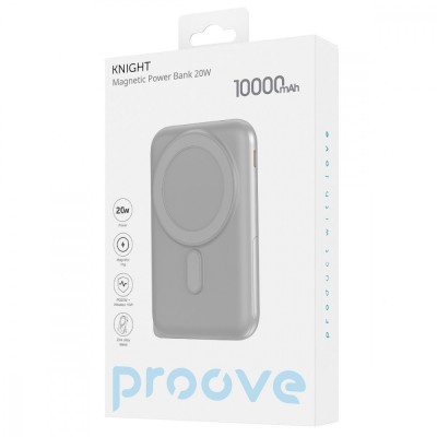 Зовнішній MagSafe Акумулятор Proove 10000mAh 20W Knight (PBGI20012205) Dark Gray
