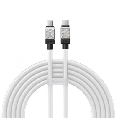 Кабель Baseus CoolPlay Series Type-C To Type-C 100W (2m) CAKW000302 White