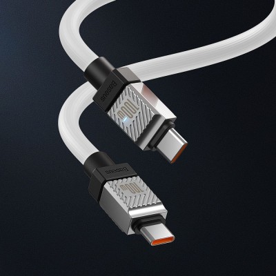 Кабель Baseus CoolPlay Series Type-C To Type-C 100W (2m) CAKW000302 White