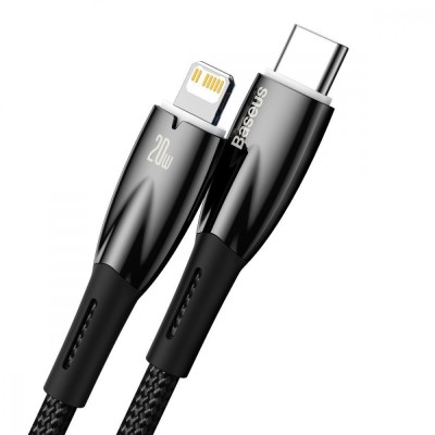 Кабель Baseus Glimmer Series Fast Charging Type-C to Lightning 20W (1m) CADH000001 black Кабель Baseus Glimmer Series Fast Charging Type-C to Lightning 20W (1m) CADH000001 black