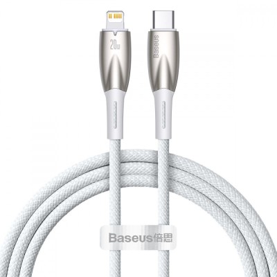 Кабель Baseus Glimmer Series Fast Charging Type-C to Lightning 20W (1m) CADH000002 white Кабель Baseus Glimmer Series Fast Charging Type-C to Lightning 20W (1m) CADH000002 white