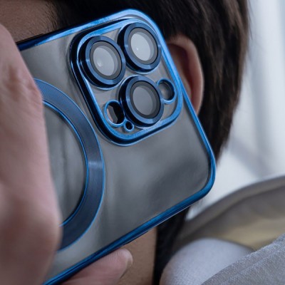 Чохол Metal Matte Case with Magnetic Ring iPhone 13 Pro Max midnight blue
