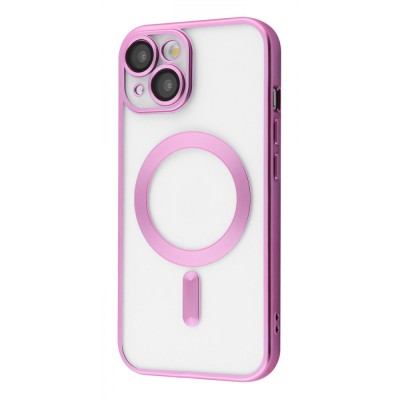 Чохол Metal Matte Case with Magnetic Ring iPhone 15 pink