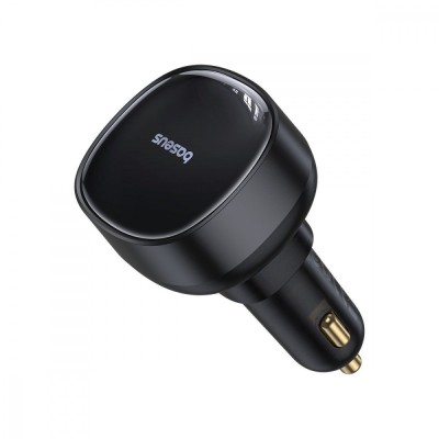 АЗП Baseus Enjoyment Pro U + Retractable Cable Type-C 60W (C00057800111-00) Black