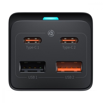 Зарядний Пристрій Baseus GaN3 Pro Desktop Powerstrip AC+2U+2C 65W EU Black(Include:Baseus Xiaobai series fast charging Cable Typ Зарядний Пристрій Baseus GaN3 Pro Desktop Powerstrip AC+2U+2C 65W EU Black(Include:Baseus Xiaobai series fast charging Cable Typ