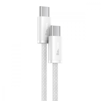 Кабель Baseus Dynamic Series Fast Charging Type-C to Type-C 100W (2m) (CALD000302) white