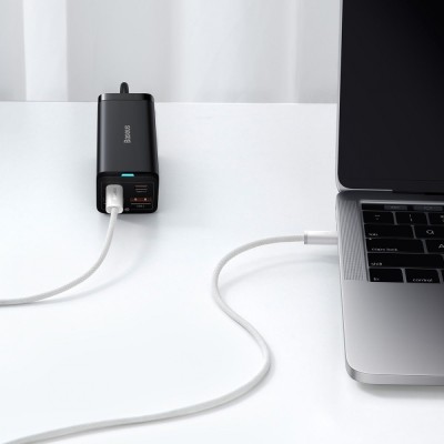 Кабель Baseus Dynamic Series Fast Charging Type-C to Type-C 100W (2m) (CALD000302) white