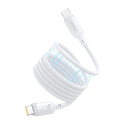 Кабель Baseus PicoGo Magnetic Liquid Silicone Type-C to Type-C 240W (1m) (P10376800211-00) white