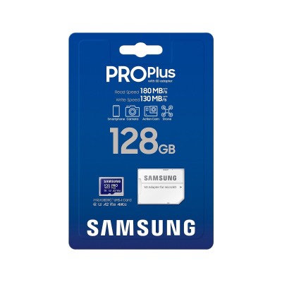 Карта пам’яті MICRO SDXC PRO+ 128GB W/ADAPT. MB-MD128SA/EU SAMSUNG