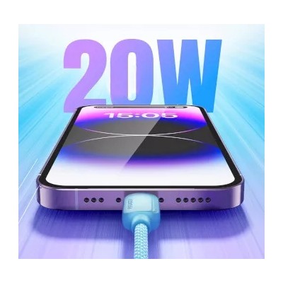 Кабель ESSAGER Breeze USB Cable USB-C To Ligthning 1M 20W (EXCTL-WL02-P) White Кабель ESSAGER Breeze USB Cable USB-C To Ligthning 1M 20W (EXCTL-WL02-P) White