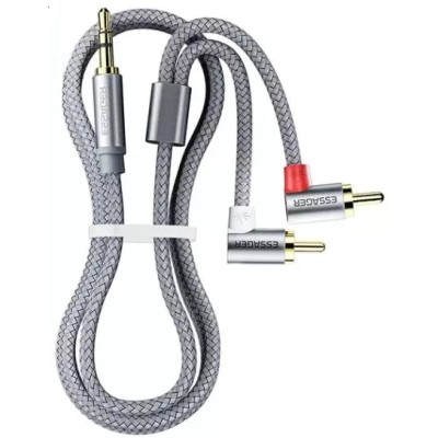 Кабель ESSAGER Monster Elbow RCA Audio Cable Jack 3.5 To 2 RCA Cable 3.5mm 3.5mm Jack To 2RCA Male Splitter Aux Cable 5M (EYPWT- Кабель ESSAGER Monster Elbow RCA Audio Cable Jack 3.5 To 2 RCA Cable 3.5mm 3.5mm Jack To 2RCA Male Splitter Aux Cable 5M (EYPWT-