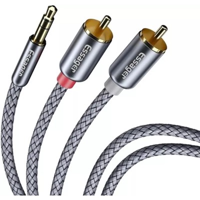 Кабель ESSAGER Monster RCA Audio Cable Jack 3.5 to 2 RCA Cable 3.5mm Jack to 2RCA Male Splitter Aux Cable 2M (EYPZJ-MYA0H) Кабель ESSAGER Monster RCA Audio Cable Jack 3.5 to 2 RCA Cable 3.5mm Jack to 2RCA Male Splitter Aux Cable 2M (EYPZJ-MYA0H)