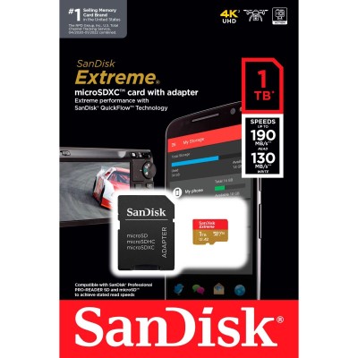 Карта пам’яті MICRO SDXC 1TB UHS-I W/A SDSQXAV-1T00-GN6MA SANDISK Карта пам’яті MICRO SDXC 1TB UHS-I W/A SDSQXAV-1T00-GN6MA SANDISK