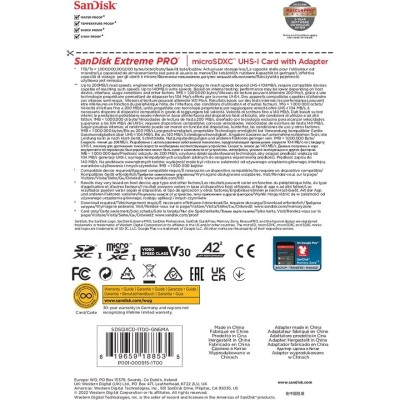 Карта пам’яті MICRO SDXC 1TB UHS-I W/A SDSQXCD-1T00-GN6MA SANDISK Карта пам’яті MICRO SDXC 1TB UHS-I W/A SDSQXCD-1T00-GN6MA SANDISK