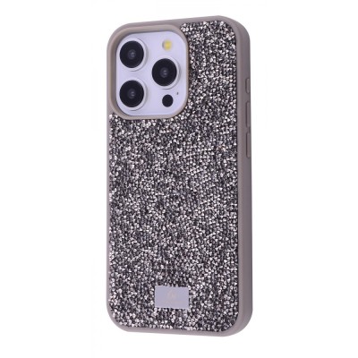 Чохол Bling World Rock Diamond (TPU) iPhone 15 Pro Max gray titanium