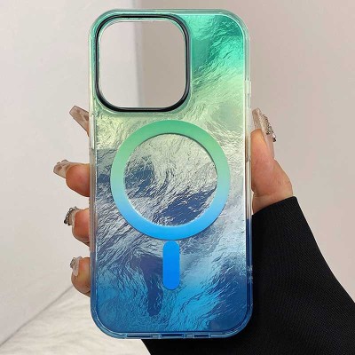 Чохол TPU Shiny Mountain (MagFit) для Apple iPhone 15 Pro (6.1") Green / Blue Чохол TPU Shiny Mountain (MagFit) для Apple iPhone 15 Pro (6.1") Green / Blue