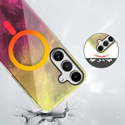 Чохол TPU Shiny Mountain (MagFit) для Samsung Galaxy S24 FE Yellow / Pink Чохол TPU Shiny Mountain (MagFit) для Samsung Galaxy S24 FE Yellow / Pink