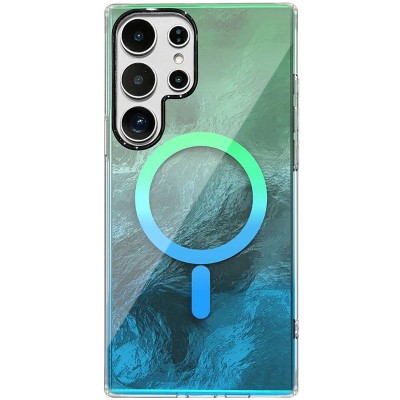 Чохол TPU Shiny Mountain (MagFit) для Samsung Galaxy S24 Ultra Green / Blue Чохол TPU Shiny Mountain (MagFit) для Samsung Galaxy S24 Ultra Green / Blue