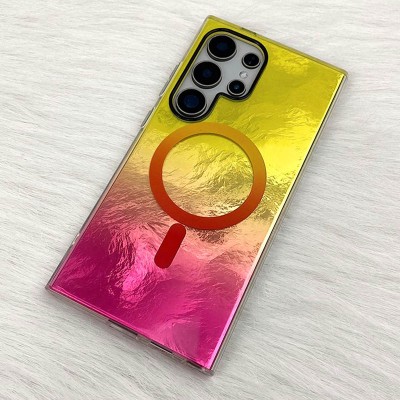 Чохол TPU Shiny Mountain (MagFit) для Samsung Galaxy S24 Ultra Yellow / Pink Чохол TPU Shiny Mountain (MagFit) для Samsung Galaxy S24 Ultra Yellow / Pink