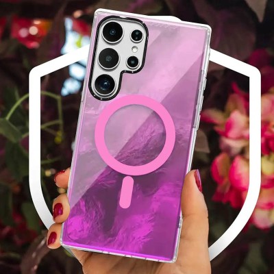 Чохол TPU Shiny Mountain (MagFit) для Samsung Galaxy S25 Ultra Pink Чохол TPU Shiny Mountain (MagFit) для Samsung Galaxy S25 Ultra Pink
