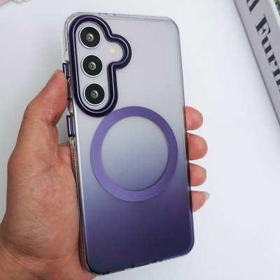 Чохол TPU+PC Phantom with MagSafe для Samsung Galaxy S25 Purple Чохол TPU+PC Phantom with MagSafe для Samsung Galaxy S25 Purple