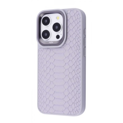 Чохол Kajsa Snake Pattern iPhone 15 Pro Max light gray