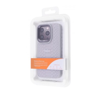 Чохол Kajsa Snake Pattern iPhone 15 Pro olive