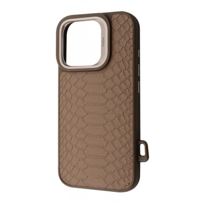 Чохол Kajsa Snake Pattern with Magnetic Ring iPhone 16 Pro Max desert titanium