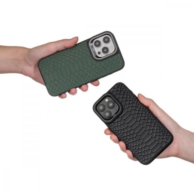 Чохол Kajsa Snake Pattern with Magnetic Ring iPhone 16 Pro Max desert titanium