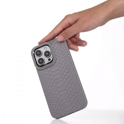 Чохол Kajsa Snake Pattern with Magnetic Ring iPhone 16 Pro Max desert titanium