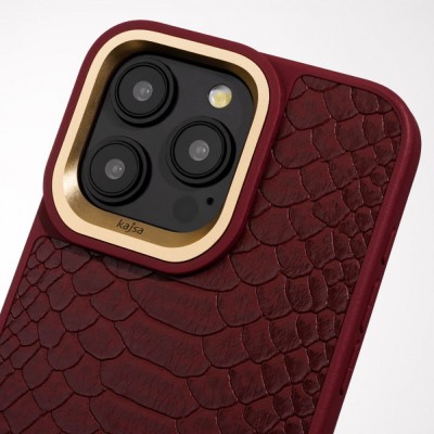 Чохол Kajsa Snake Pattern with Magnetic Ring iPhone 16 Pro Max desert titanium