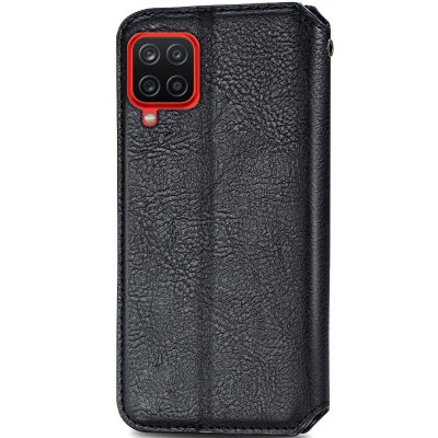 Кожаный чехол книжка GETMAN Cubic (PU) для Samsung Galaxy A12 / M12 Черный Кожаный чехол книжка GETMAN Cubic (PU) для Samsung Galaxy A12 / M12 Черный